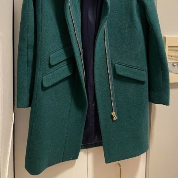 COPY - J. Crew Italian Stadium Cloth Cocoon Coat In Heather Forest - 0 - Picture 10 of 16